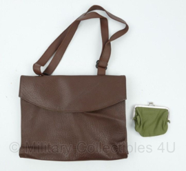 US Nurse Purse  handtas (nagemaakt) - bruin leer