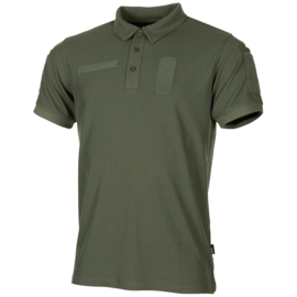 Coolmax "Tactical" Poloshirt met klittenband op armen en borst - zwart/groen/coyote - meerdere maten