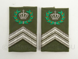 KL Landmacht epauletten rang Opperwachtmeester Eskadron - per paar - afmeting 5 x 9 cm - origineel