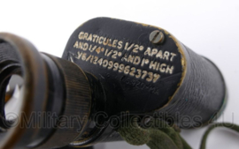 WO1 Britse 1913 No. 2 Prismatic MK3 Binocular verrekijker met lederen draagtas - 18 x 8,5 x 14 cm - origineel