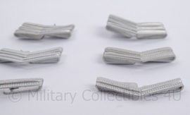 Gemeente- en Korps Rijkspolitie schouder rangen zilver - aluminium - per paar - origineel