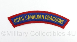 Canadese leger Royal Canadian Dragoons shoulder title - 13 x 4 cm - origineel