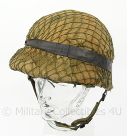 KL Landmacht M1 helm met jute en helm net - origineel