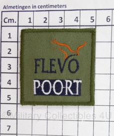Defensie ROC Flevopoort borstembleem - met klittenband - 5 x 5 cm - origineel