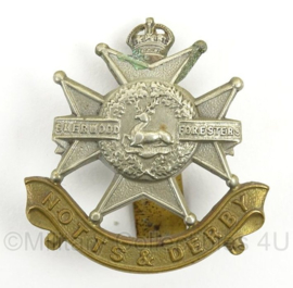 WO2 Britse pet of baret insigne Notts and Derby Sherwood Foresters - afmeting 4 x 5 cm - origineel