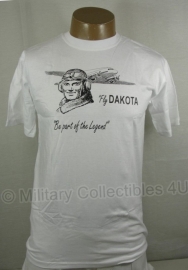 T shirt - Piloot met dakota - 100% katoen - witte uitvoering