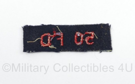 Canadese leger 50 FD 50 Field Regiment Artillery shoulder title - 6 x 2 cm - origineel