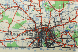 WW2 British War Office map 1944 Central Europe Braunschweig - 88 x 64 cm - origineel