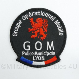 Franse GOM Police Municipale Lyon embleem origineel - Groupe Operationnel Mobile - 9 x 8,5 cm - origineel