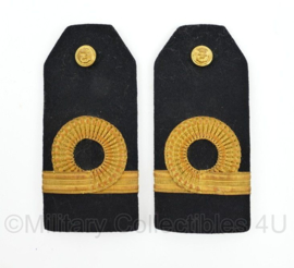 Koninklijke Marine Vintage Officiers epauletten PAAR - Luitenant ter zee der 3e klasse - 13 x 6 cm - origineel