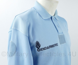 Franse Gendarmerie polo lange mouw lichtblauw - maat Medium - gedragen - origineel