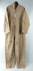 USAF US Airforce  en KLU Koninklijke Luchtmacht Coveralls Flyers Summer Fire Resistant CWU-27/P Vlieger Vlamwerend khaki - size 40R - nieuw - origineel