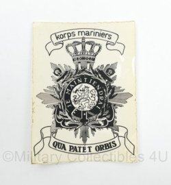 KMARNS Korps Mariniers sticker - 14 x 10 cm - origineel
