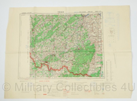 WW2 British War Office map 1944 Central Europe Trier - 89 x 64,5 cm - origineel