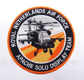 KLu Koninklijke Luchtmacht embleem RNLAF "Apache Solo Display Team" - met klittenband - diameter 10 cm