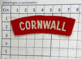 Britse leger Cornwall shoulder title - 7,5 x 2,5 cm - origineel