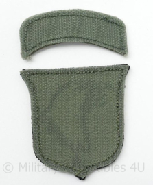 US Army 101st Airborne Division patch met tab voor ACU camo - met klittenband - 9½ x 6 cm - origineel