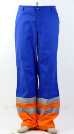 Nieuwe werkbroek oranje/blauw met reflectie - merk HAVEP 3M- maat 58 - origineel