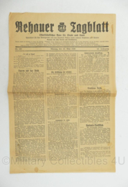 Duitse krant Rehauer Tagblatt Oberfrankischer Bote 43 jahrgang nr. 108 10 mei 1926 - 47 x 32 cm - origineel