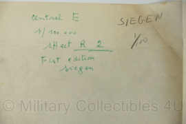 WW2 British War Office map 1944 Central Europe Siegen - 87,5 x 64,5 cm - origineel