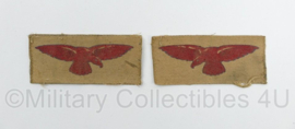 Britse Tropical Arm Eagle Pair RAF Royal Air Force mouw insignes PAAR - 8 x 4 cm - origineel