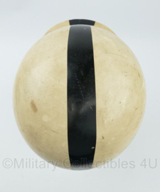 Vintage Levior brommerhelm wit met zwarte streep - maat 57 - origineel