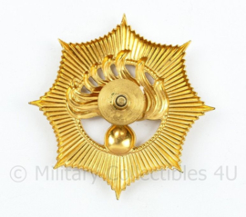 Korps Rijkspolitie te water pet insigne goudkleurig  - 6 x 5,5 cm - origineel