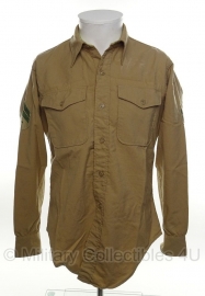 USMC US Marine Corps khaki overhemd lange mouw - rang Corporal - maat 39 tm. 41 - origineel