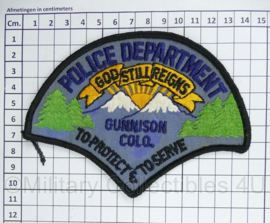 Amerikaanse Politie embleem American Police Department Gunnison Colo. patch - 14 x 10,5 cm - origineel