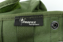 Profile Equipment MOLLE opbouwtas M4 double mag  pouch (voor 4 magazijnen)  Olive Drab - nieuw - 21 x 9 x 17 cm - origineel