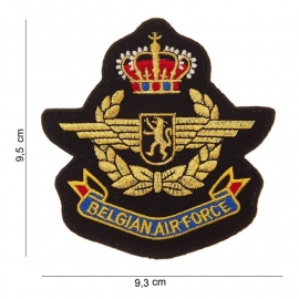 Embleem stof "Belgian AirForce " - 9,5 x 9,3 cm