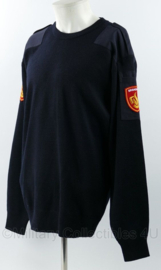 Nederlandse Brandweer IFV trui met ronde hals en emblemen donkerblauw - maat Large - nieuw - origineel