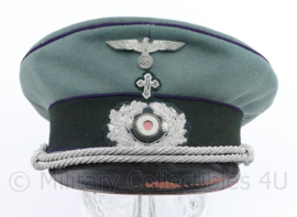WO2 Duitse schirmmutze für einen Heeresgeistlichen der Wehrmacht  - maker Josef Weithmann - maat 58  - zeldzaam - topkwaliteit replica met originele insignes