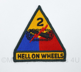 US Army 2nd Armored Division patch - Hell on wheels - 10,5 x 9,5 cm - origineel