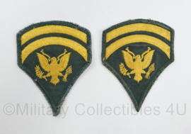 US Army "rang Specialist 6 "mouw emblemen paar  - 9,5 x 7 cm - origineel