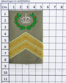 Defensie Stratotex epauletten paar - rang Compagnies Sergeant Majoor - origineel