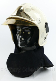 CGF Gallet brandweerhelm met vizier en nekbescherming - gedragen - origineel