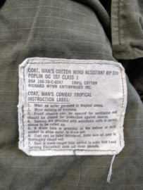 US Vietnam oorlog Jungle Fatique shirt 3rd Pattern OG107 class 1 -  X Small Short - gedateerd 1970 - origineel