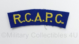 Canadese leger RCAPC Royal Canadian Army Pay Corps shoulder title - 8 x 2,5 cm - origineel