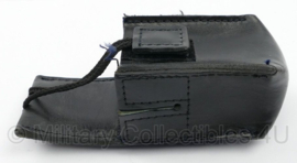 Politie of Kmar lederen portofoon houder - zwart - origineel