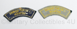 Britse leger I Recruit Training Battalion shoulder titles PAAR - 11,5 x 5 cm - origineel