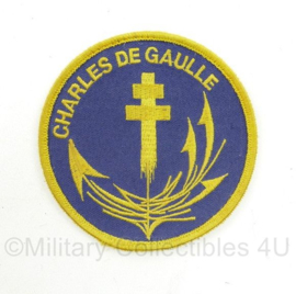 Franse Navy Aircraft Carrier Charles de Gaulle Patch Embleem Charles de Gaulle - diameter 9 cm - origineel