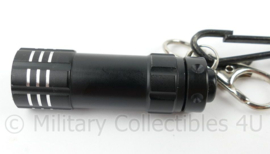 Mini zaklamp sleutelhanger met spiraalkoord - 43 x 1½ cm - origineel