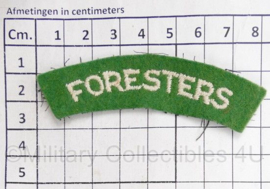 Britse leger Foresters shoulder title - 8 x 2,5 cm - origineel