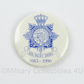 KMARNS Korps Mariniers Qua Patet Orbis button 1665-1990 - diameter 6 cm - origineel