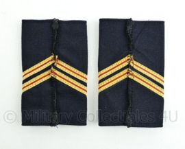 Nederlandse Brandweer donkerblauw stof epauletten - rang Brandwacht - paar - origineel