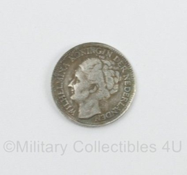 Nederlandse 25 cents Vijfentwintig cent munt Wilhelmina Koningin der Nederlanden 1945 - replica