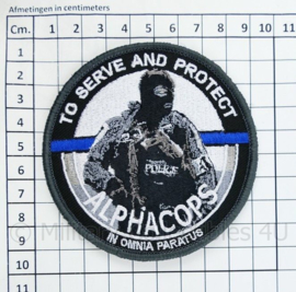 Belgische Politie embleem - met klittenband - diameter 9 cm