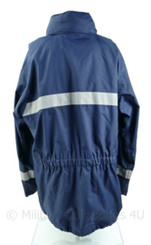 KM Koninklijke Marine Sioen parka - doorwerkjas met voering - donkerblauw - maat Large - gedragen - rits stroef - origineel