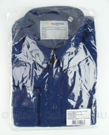 Brandweer kazerne tenue overhemd Kazernehemd LM Heren - huidig model emblemen- lange mouw - nieuw in de verpakking -  fel blauw - maat 41/42 - origineel